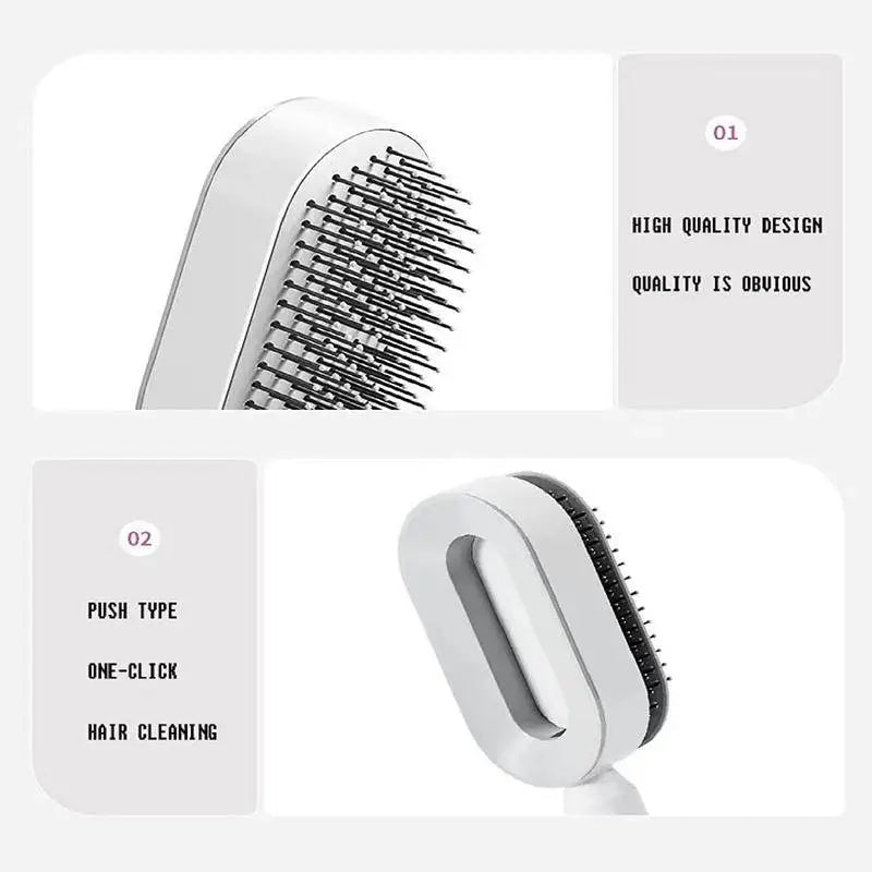 Self-Cleaning 3D  Hair Brush